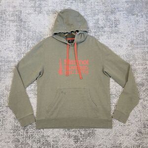 Marmot Hoodie Mens Medium Green Casual Mountain Hooded Sweatshirt Distressed